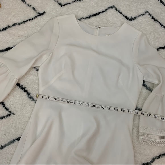 Shoshanna White Trumpet Sleeve Mini Dress - Picture 7 of 10